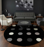 Modern Polka Dot Round Rug