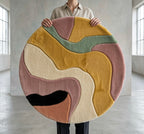 Wave Multicolor Round Rug