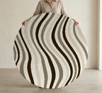 Earth Tone Ripple Round Rugs