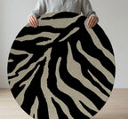 Zebra Stripes Round Area Rug.