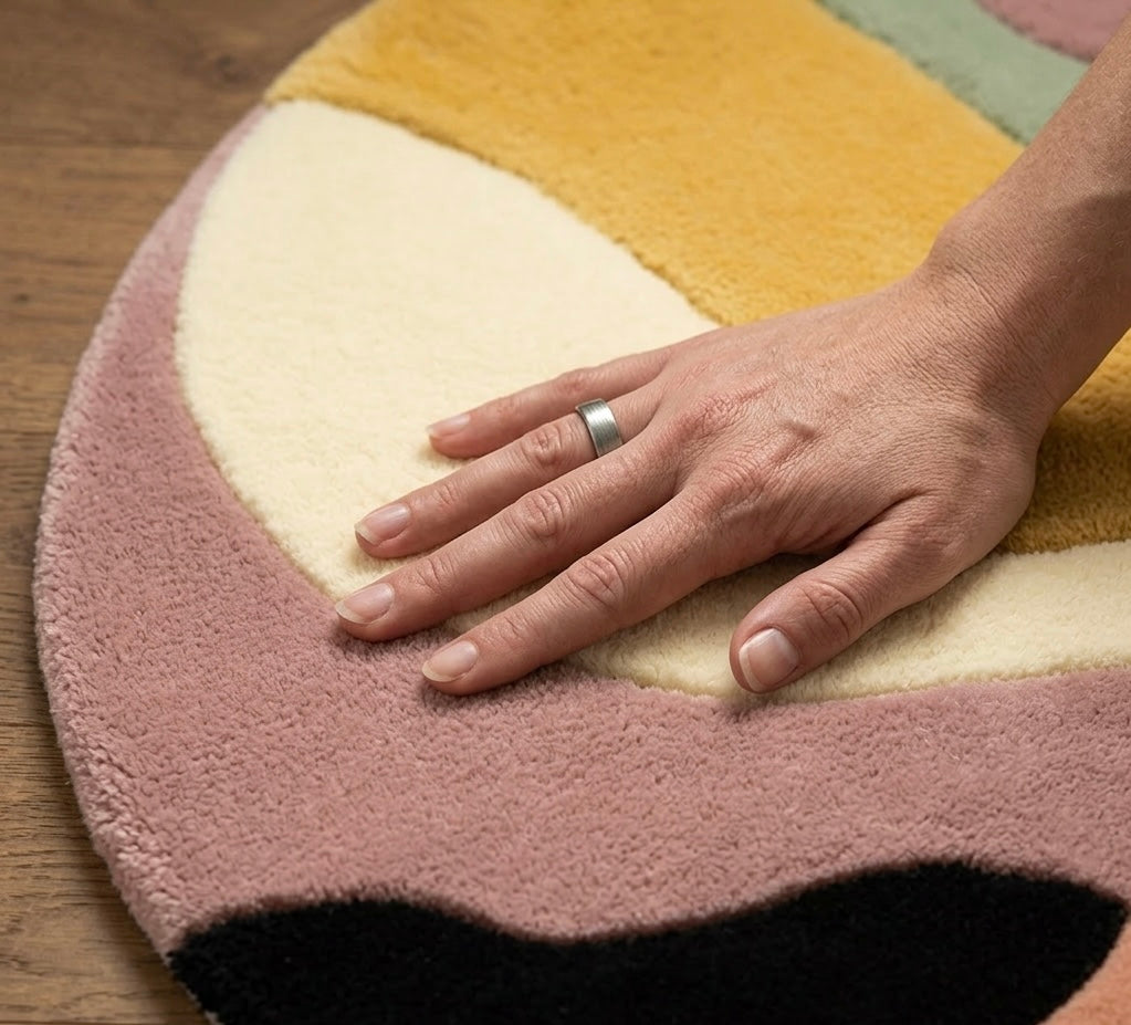 Wave Multicolor Round Rug