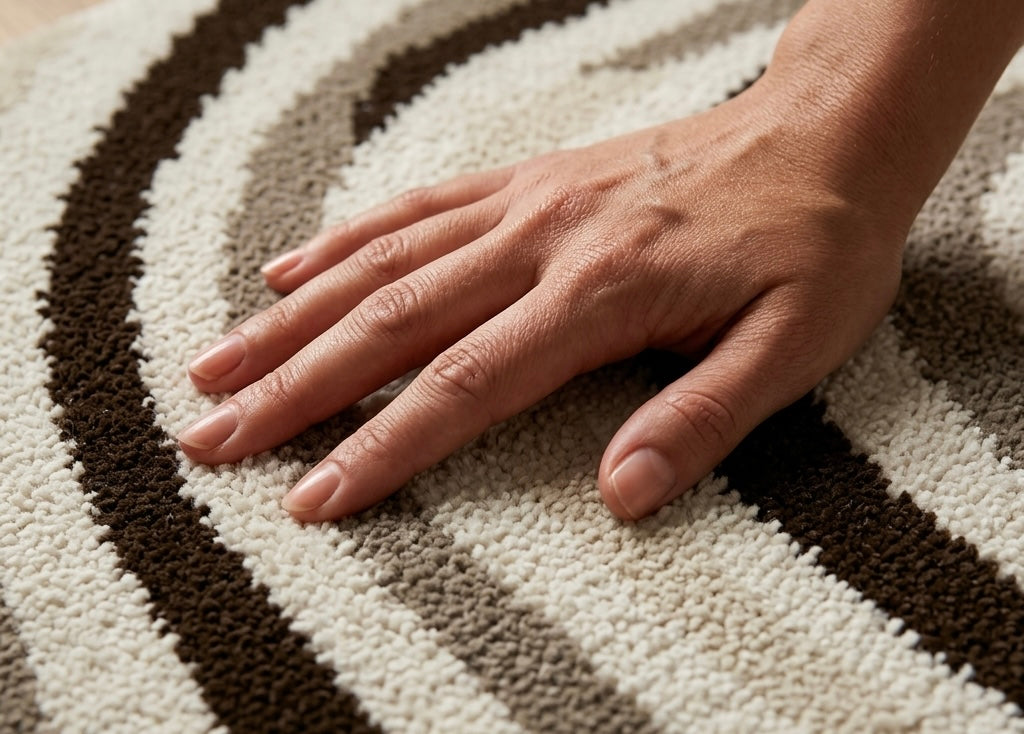 Earth Tone Ripple Round Rugs