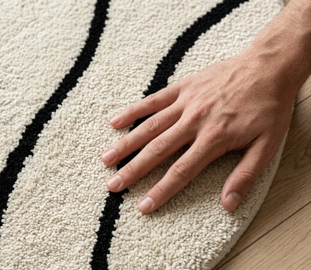 Round Zebra Print Rug