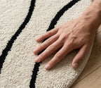 Round Zebra Print Rug