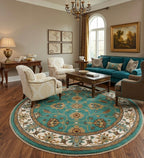 Mughal-Inspired Round Rugs