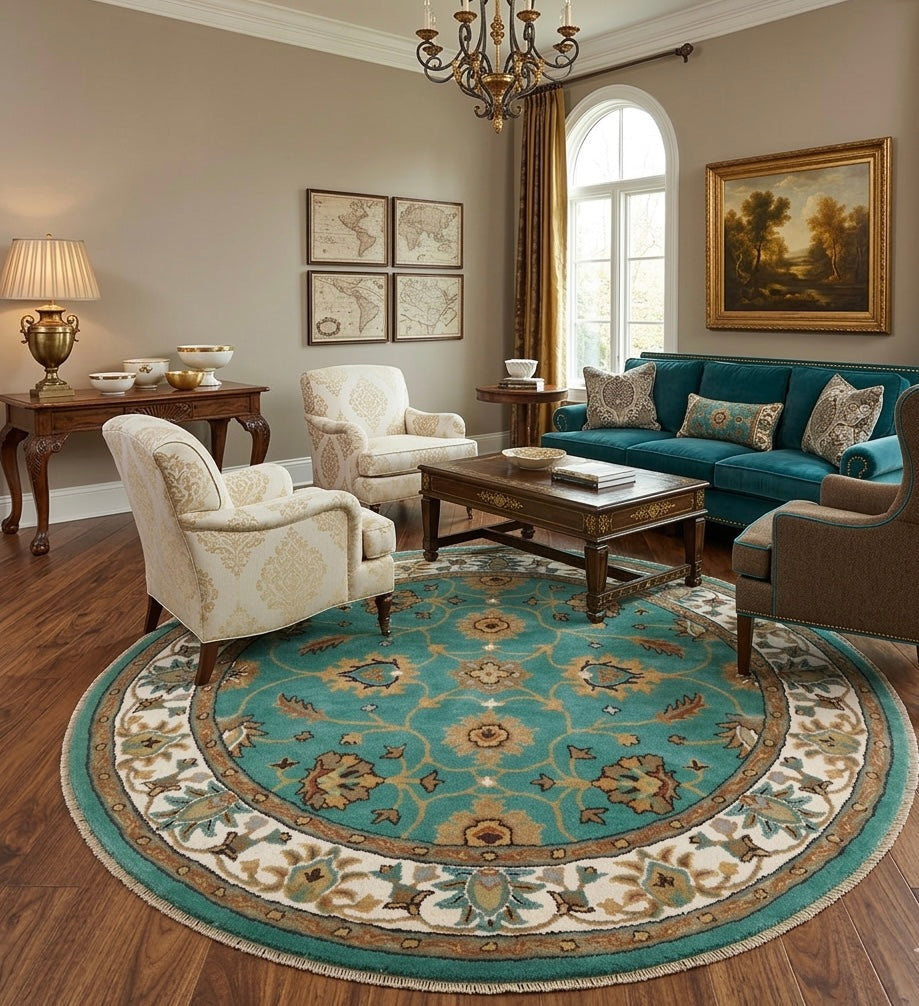 Mughal-Inspired Round Rugs