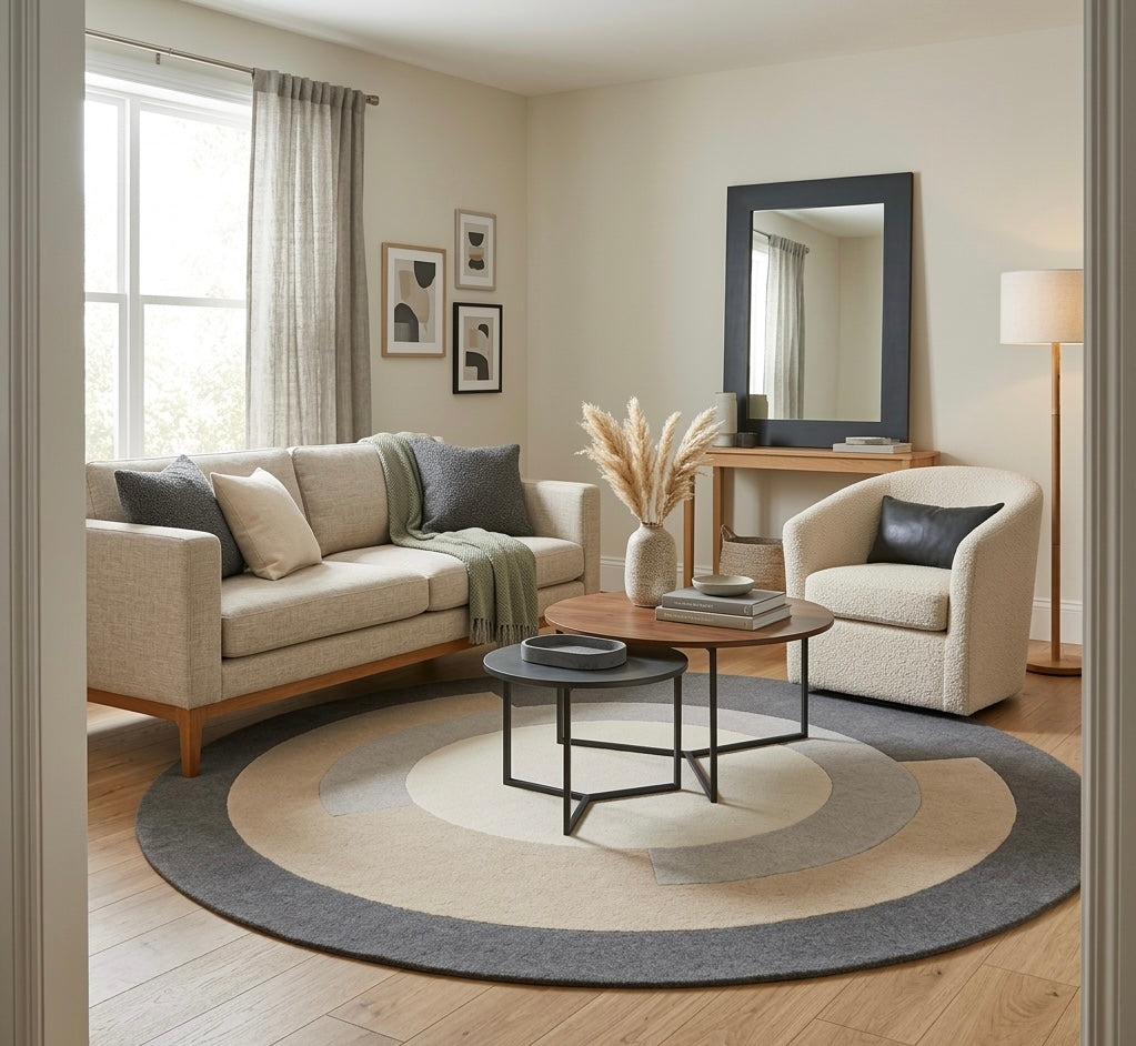 Modern Concentric Round Rugs