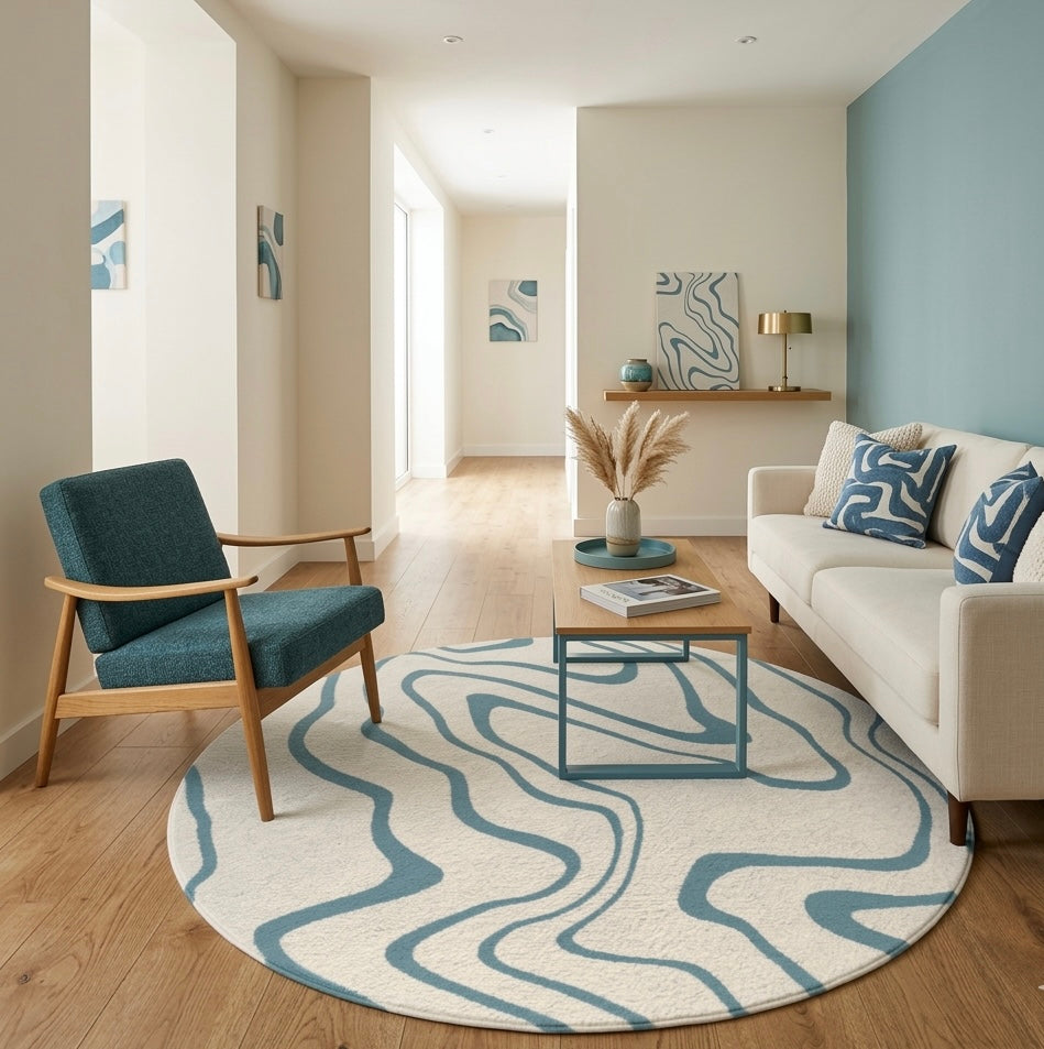 Swirl Round Rug