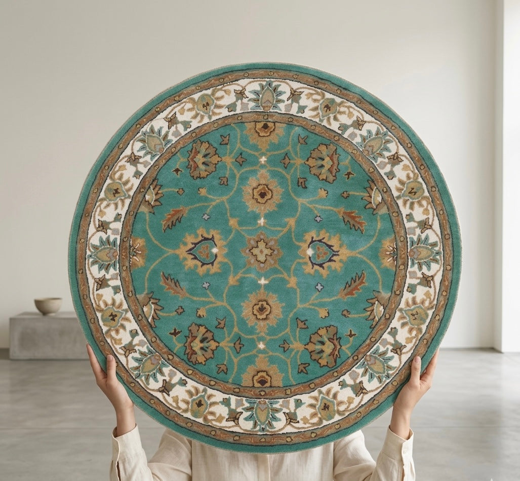 Mughal-Inspired Round Rugs