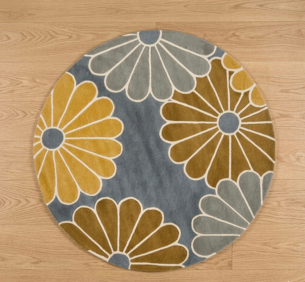 Rich Flowers Round Rug