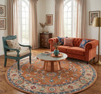 Wool Persian Medallion Round Carpet