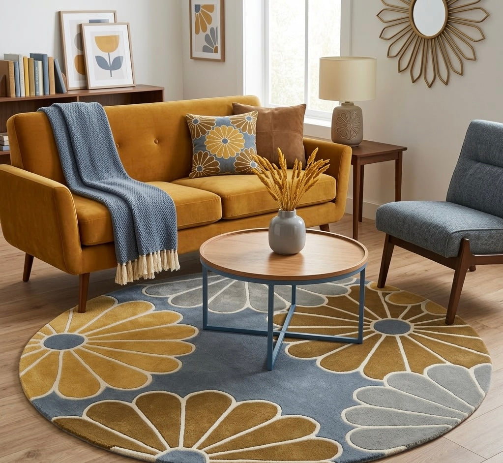 Rich Flowers Round Rug