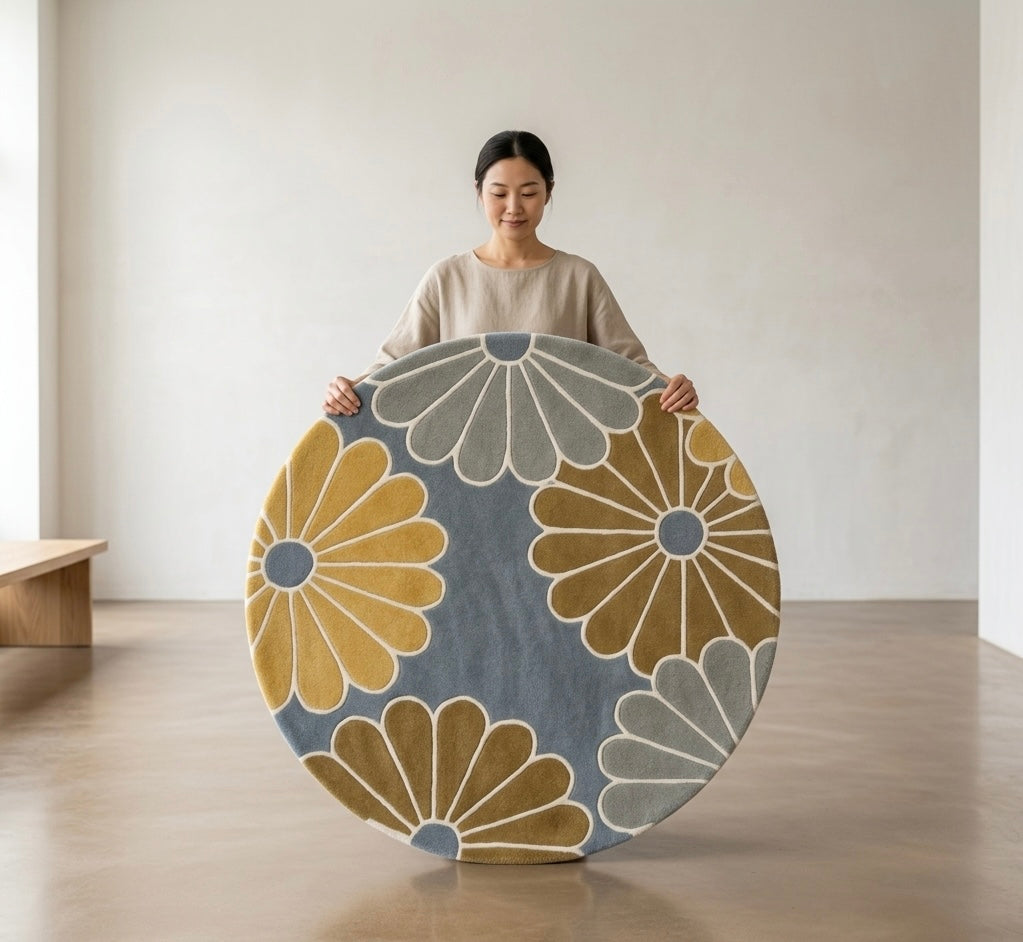 Rich Flowers Round Rug