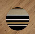 Linear Eclipse Round Rugs