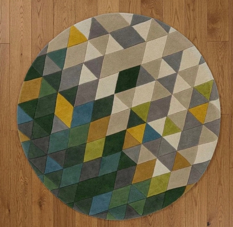 Mosaic Triangle Round Rugs