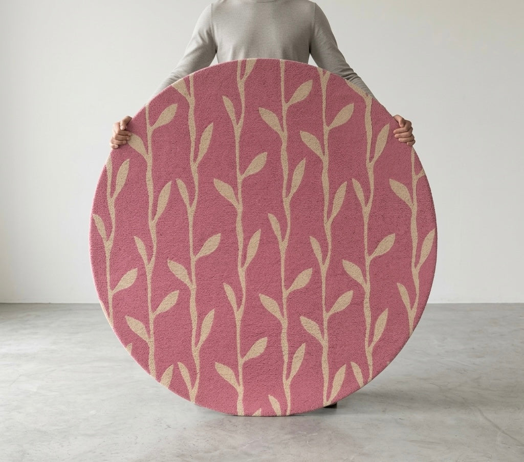 Willow Pink Round Rug