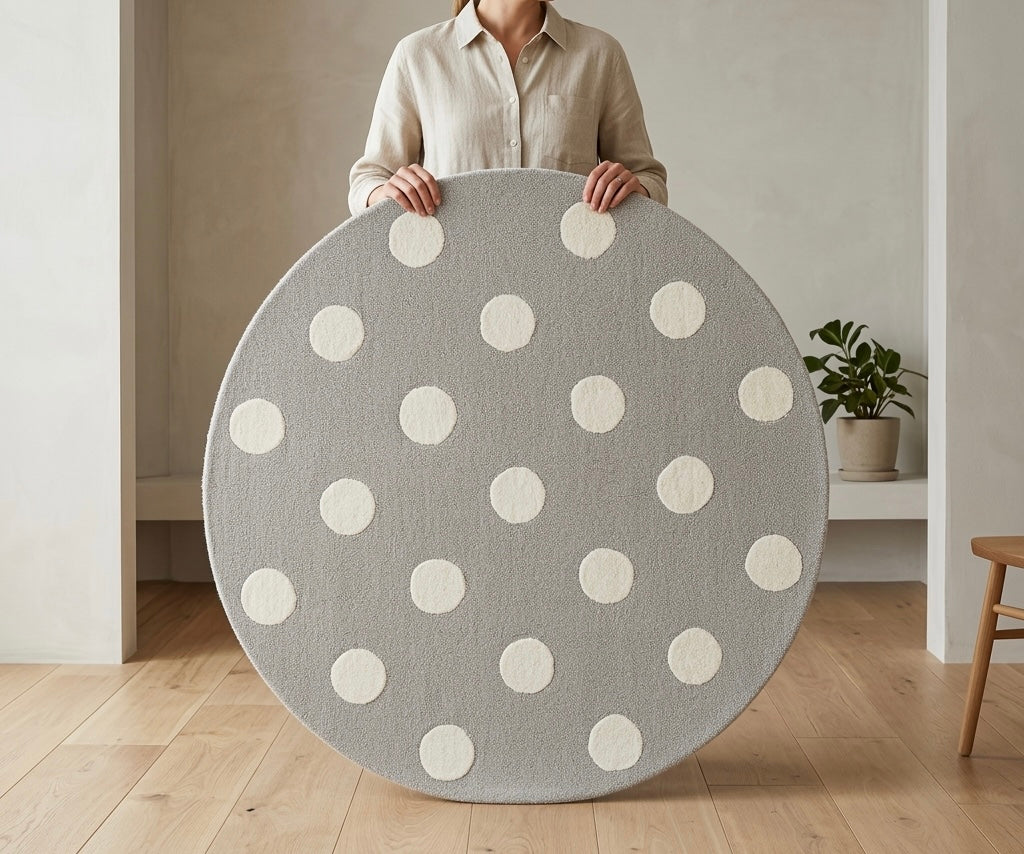 Kids Polka Dot Round Rugs