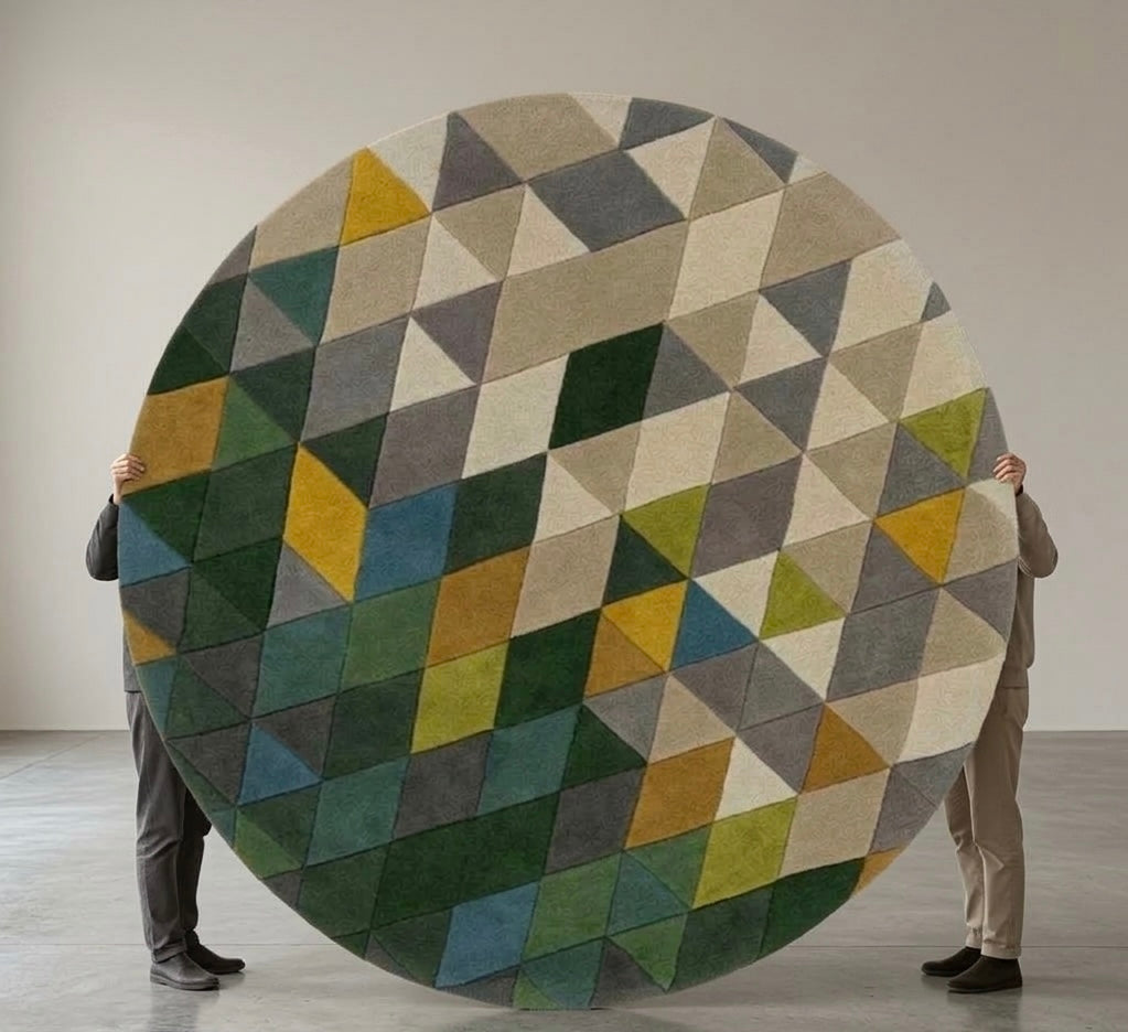 Mosaic Triangle Round Rugs