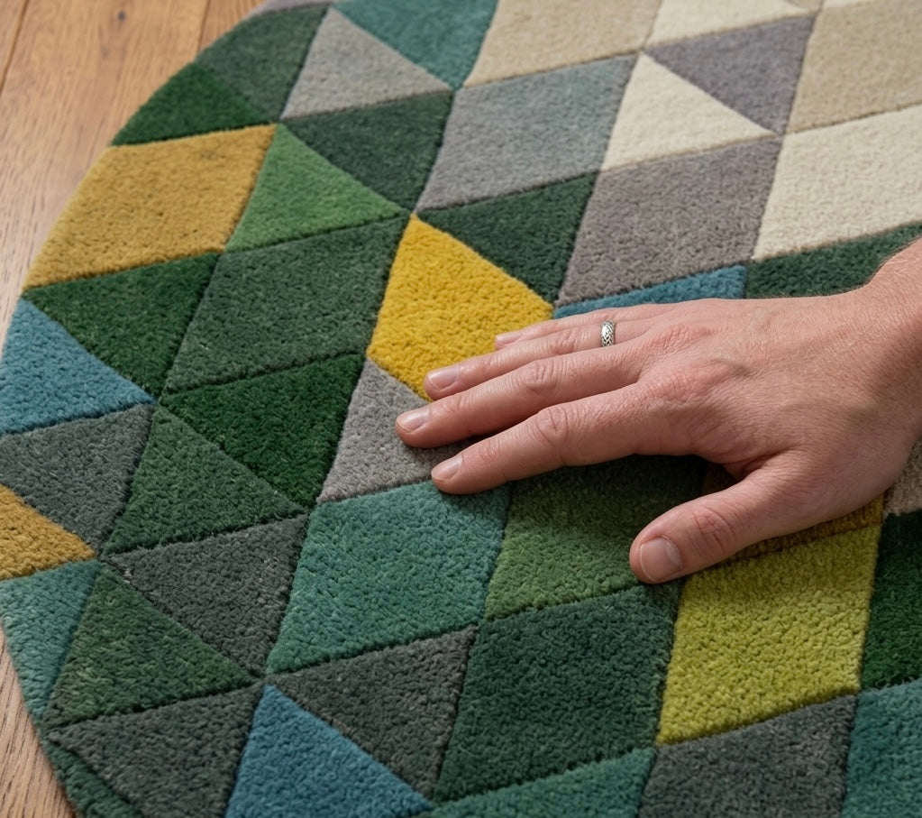 Mosaic Triangle Round Rugs