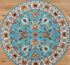 Traditional Floral Round Area Rug