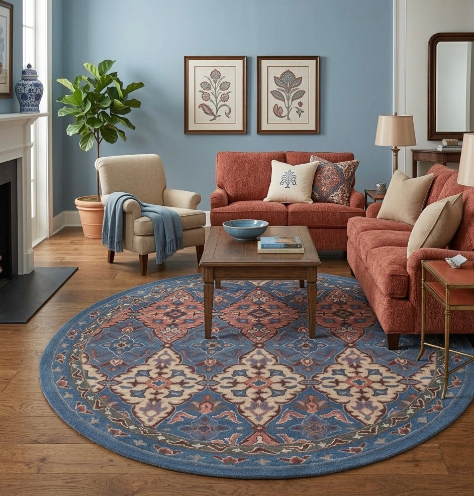 Traditional Round Medallion Rug