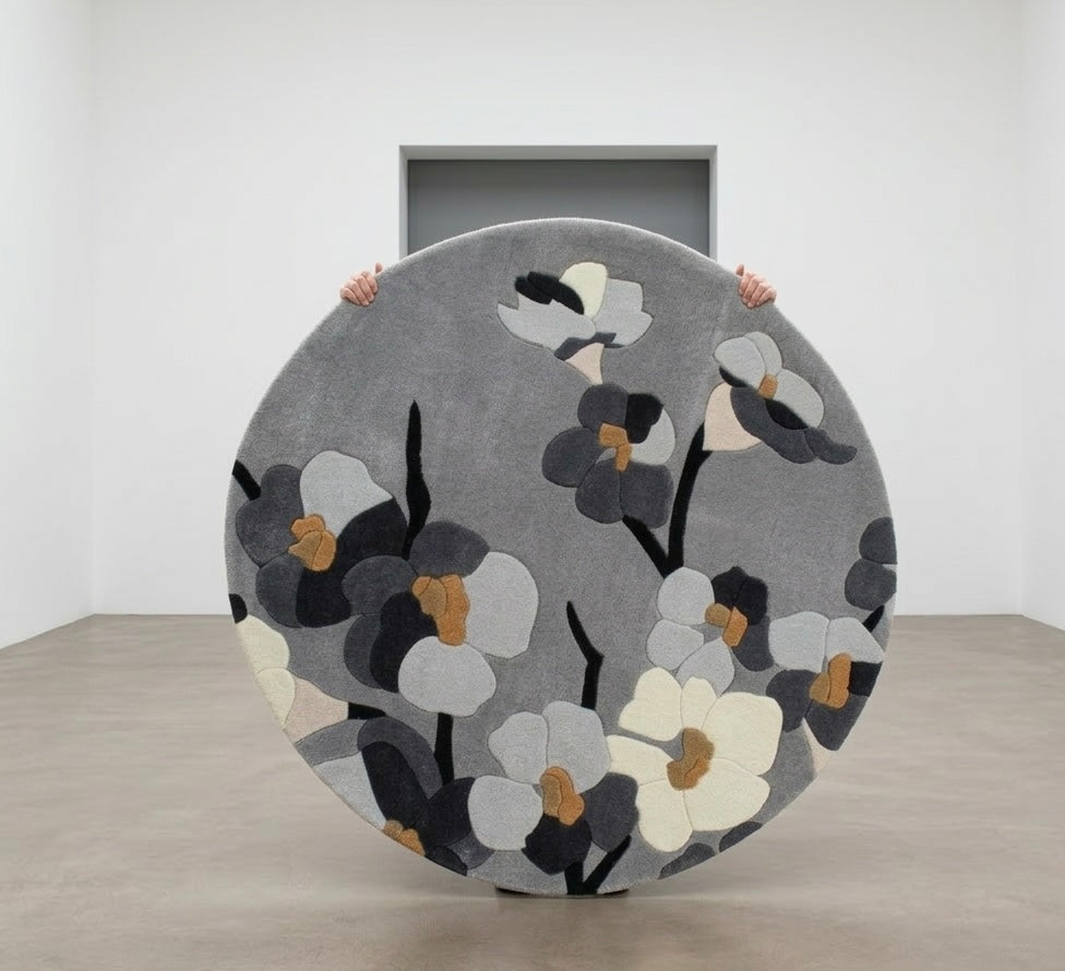 Sakura Floral Modern Round Rug