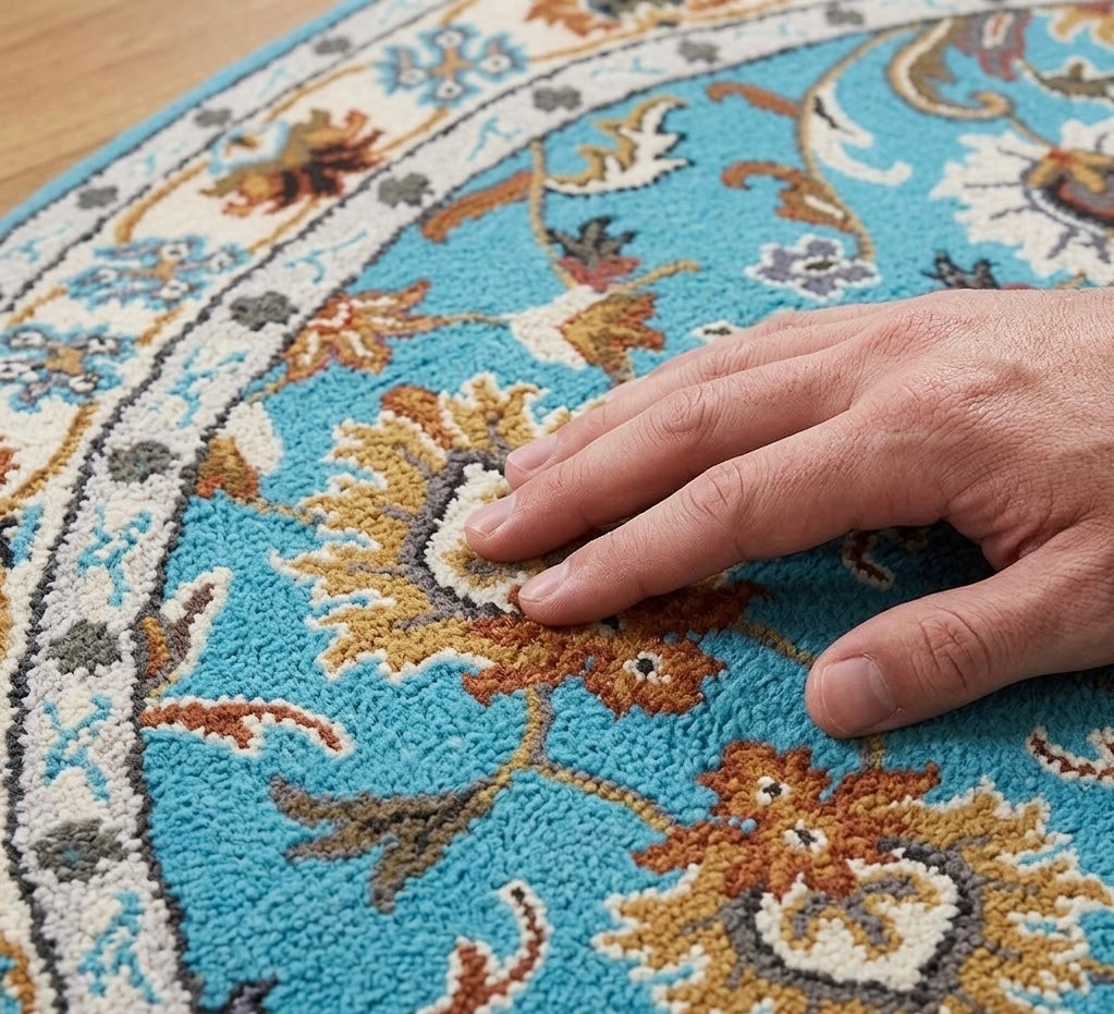 Traditional Floral Round Area Rug