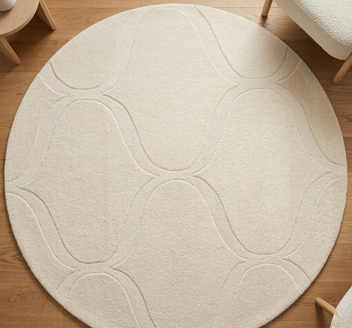 Arched Ogee Sculpted Round Rug