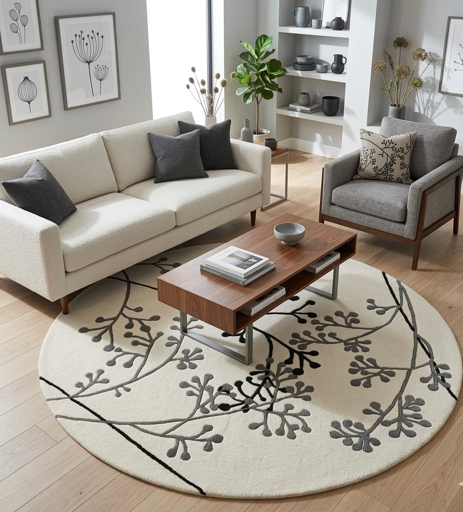 Barn Empire Scroll Round Rugs