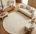 Arched Ogee Sculpted Round Rug