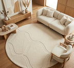 Arched Ogee Sculpted Round Rug