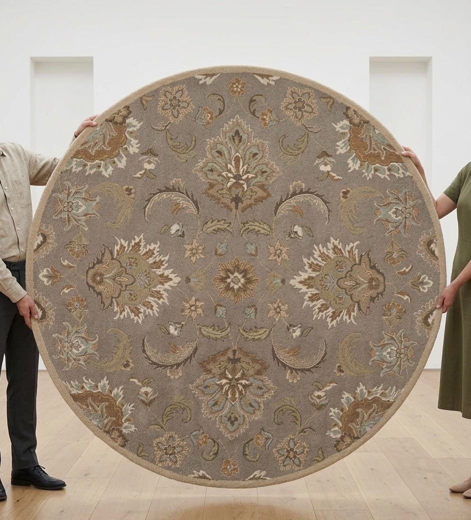 Barn Empire Scroll Round Rugs