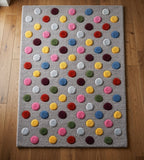 Hand-Tufted 3D Popcorn Dot Rug