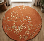 Amber Meadow Silhouette Round Rug