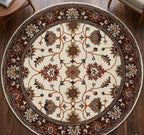 Traditional Floral Mandala Round Rug
