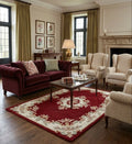 Persian-style Floral Medallion Rug.