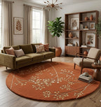 Amber Meadow Silhouette Round Rug