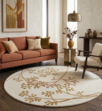 Aasvi Round Hand-Tufted Wool Rug