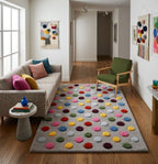 Hand-Tufted 3D Popcorn Dot Rug