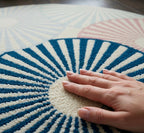 Modern Sunburst Round Rug