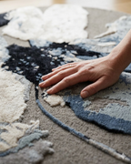 Abstract Floral Round Rug