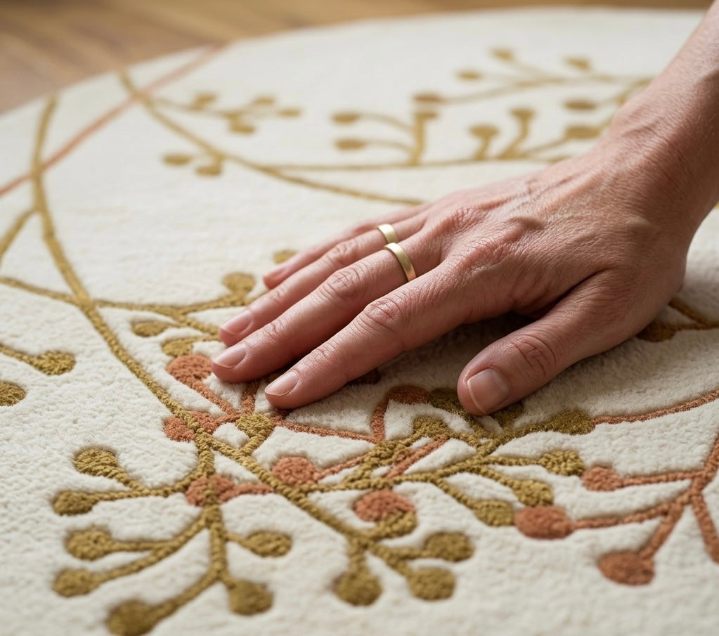 Aasvi Round Hand-Tufted Wool Rug