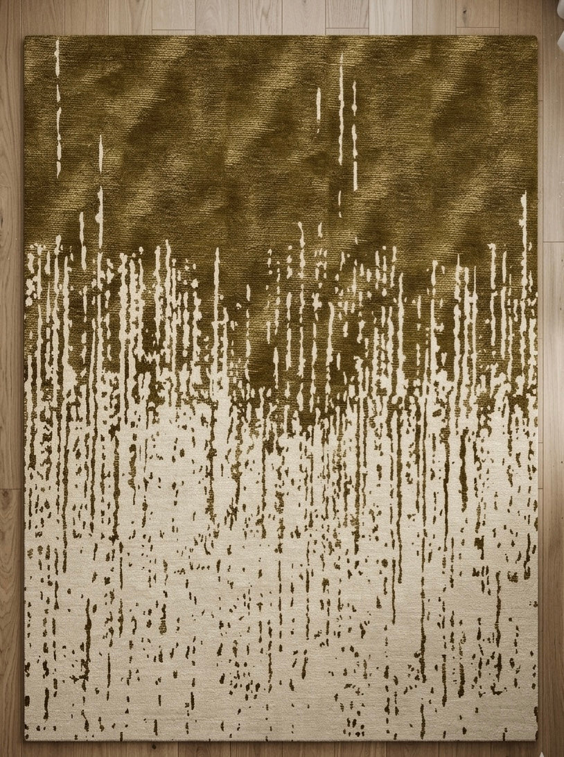 Hand-Tufted Forest Moss Waterfall Rug