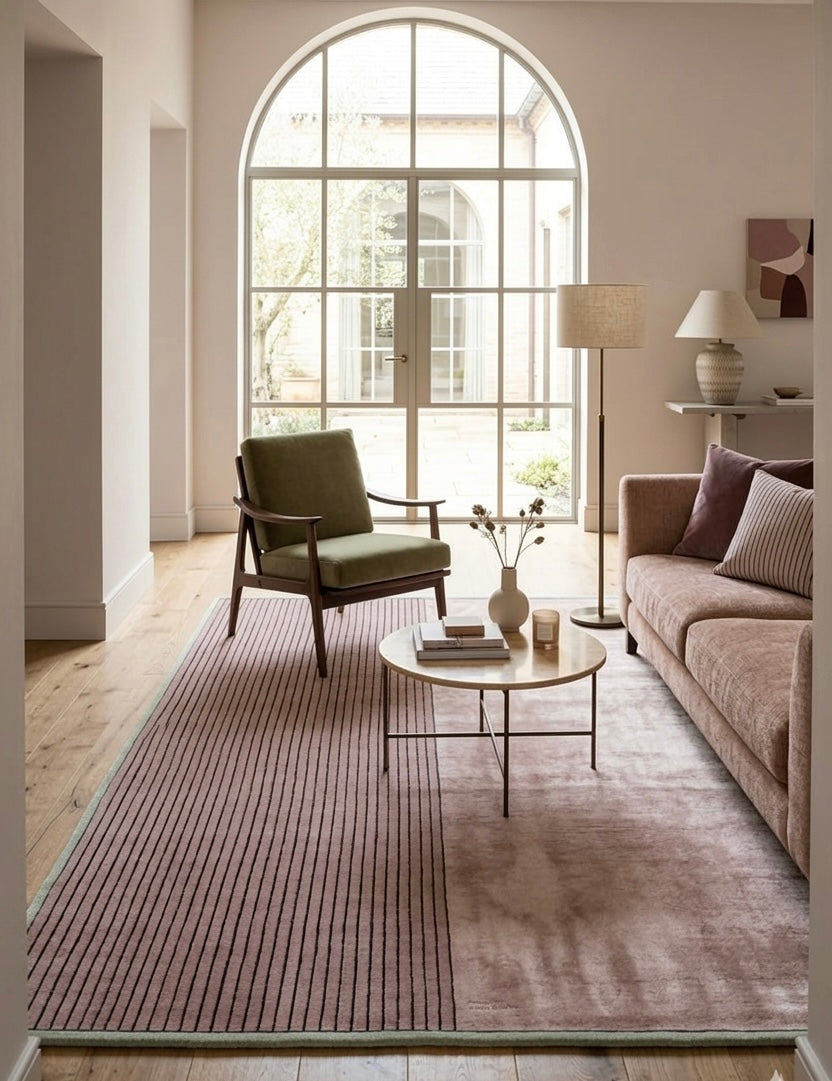 Duo Stripe Hand-Tufted Viscose Rug