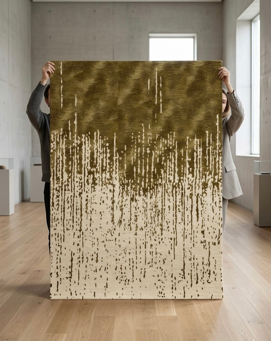 Hand-Tufted Forest Moss Waterfall Rug
