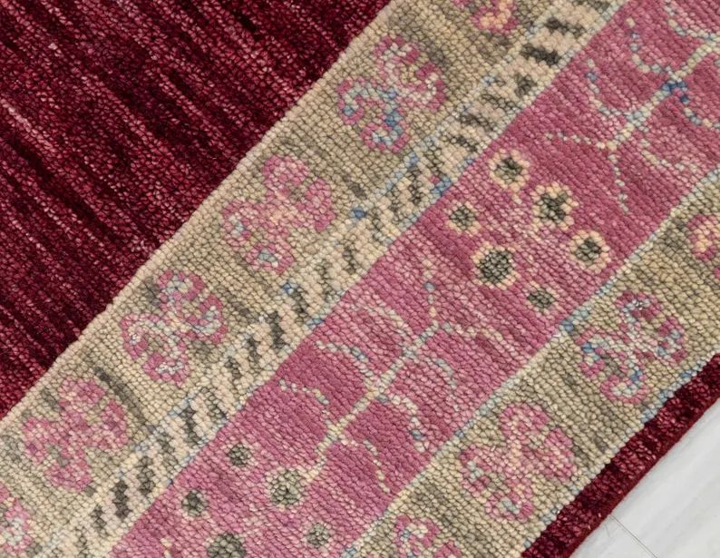 Crimson Geometry Rug