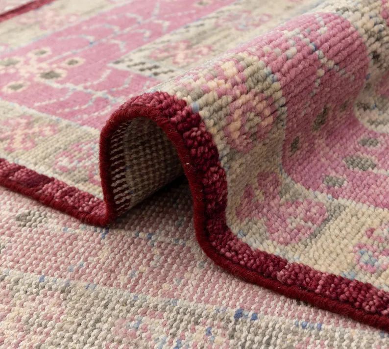 Crimson Geometry Rug