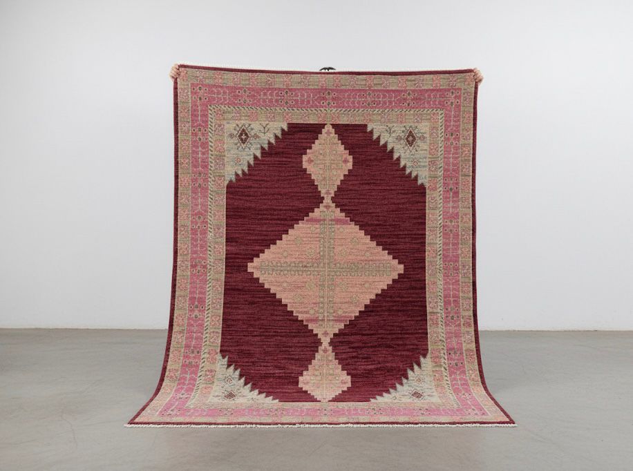 Crimson Geometry Rug