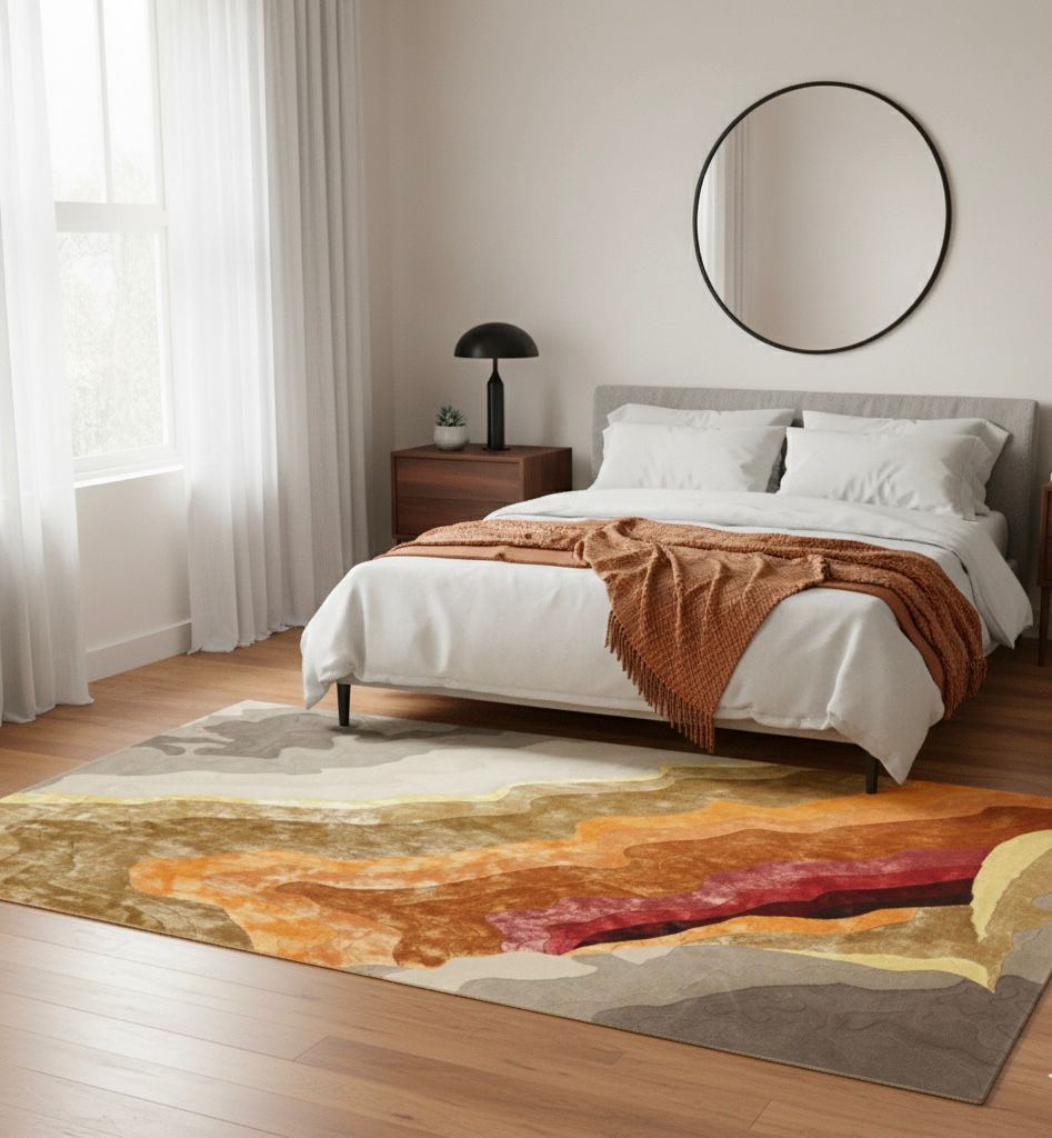 Red Strata Rug