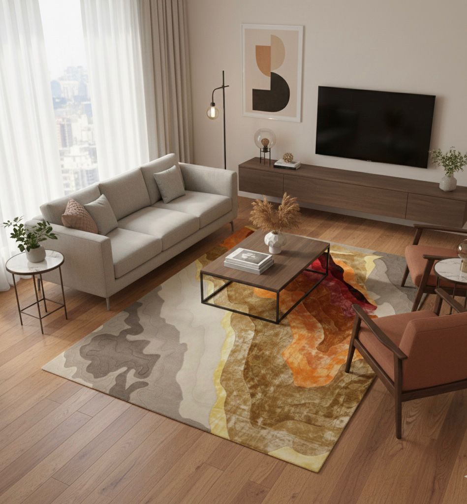 Red Strata Rug